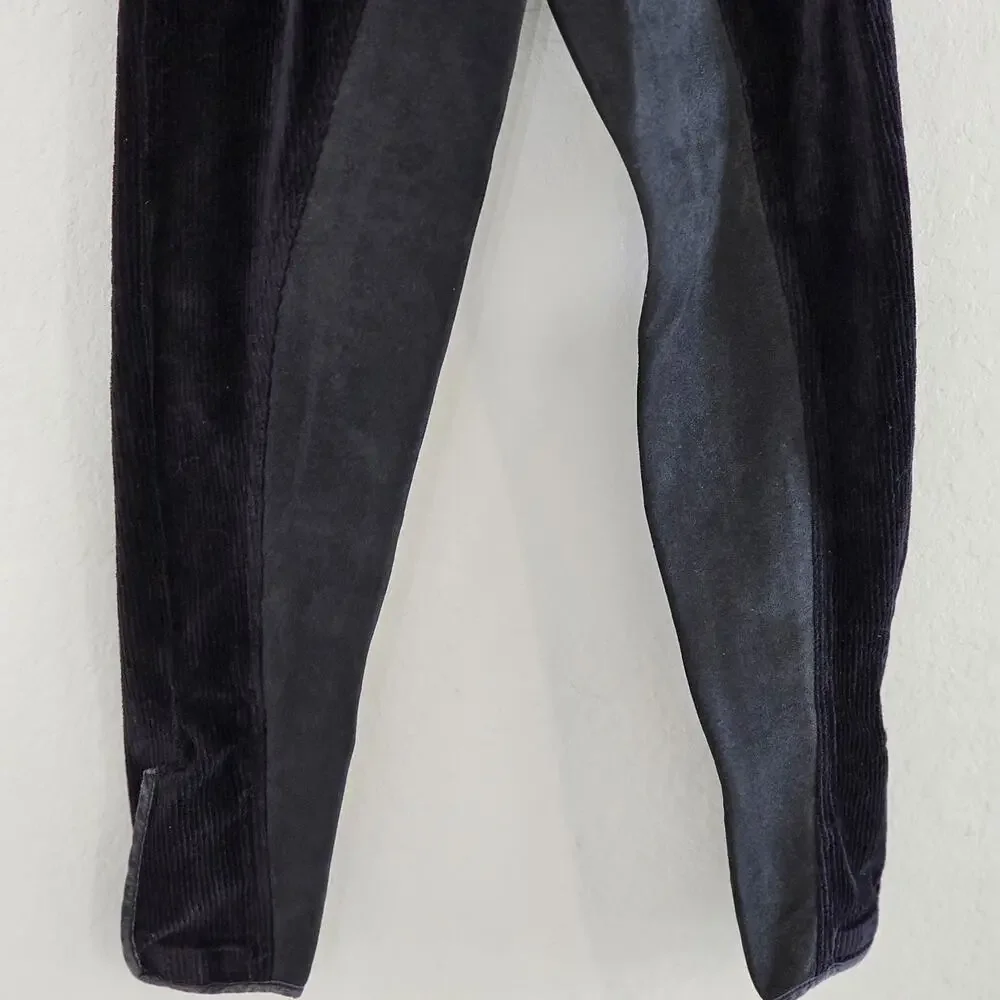 ROMFH Women's Corduroy Side Zip KP Riding Full Seat Breeches Tights Equestrian 1 - Picture 3 of 8